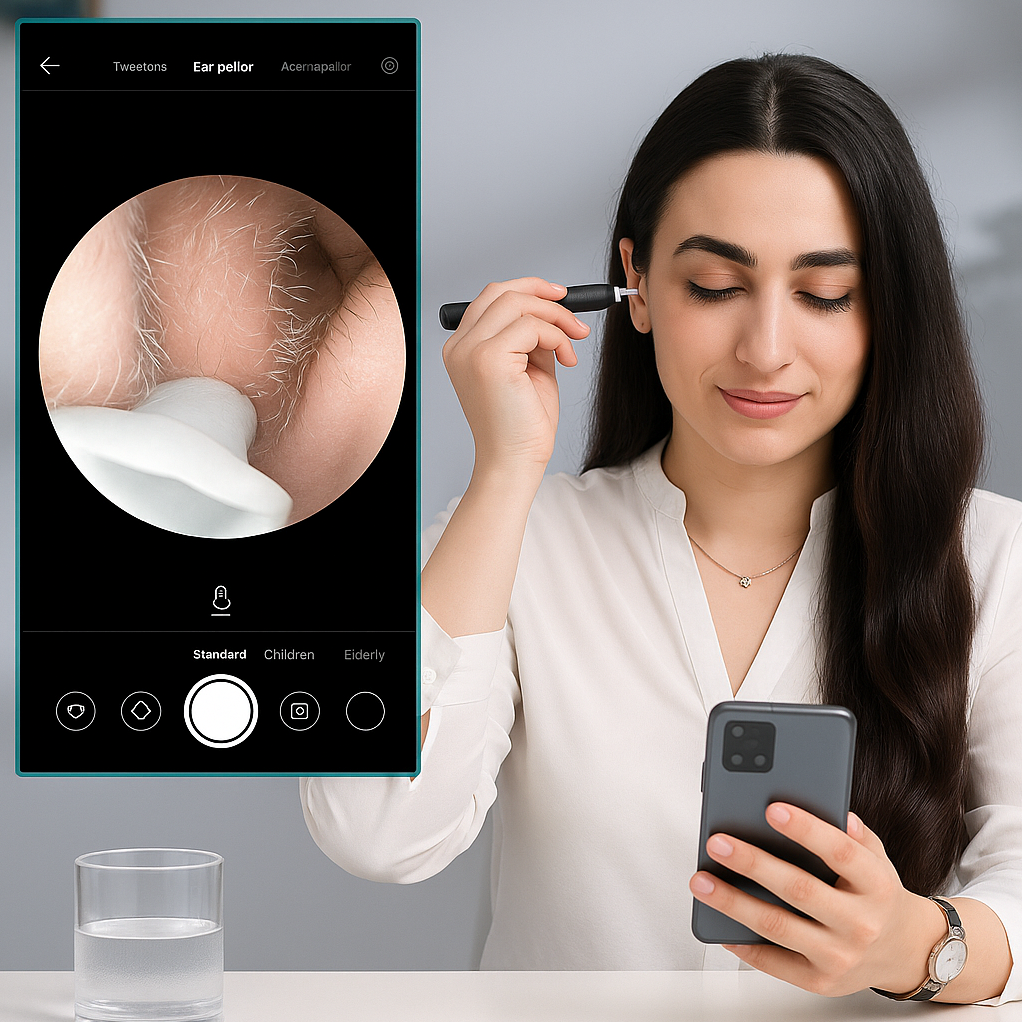 AudiPro - Nettoyant d'oreilles avec caméra HD intégrée